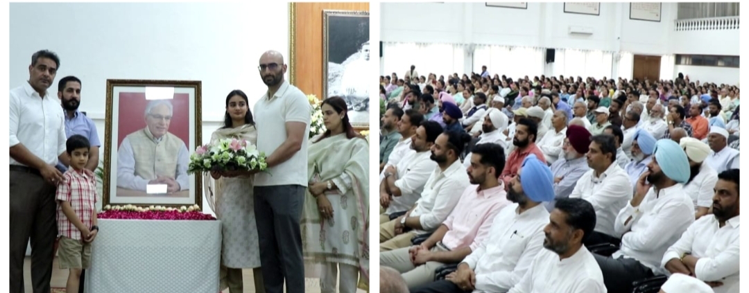 Tribute meeting held in memory of Shriman Nirmal Singh Ji Dhillon at Dev Samaj Bhawan, Chandigarh.
